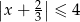 | | |x + 23 | ≤ 4 