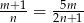 m+1-= -5m-- n 2n+1 