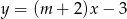 y = (m + 2)x− 3 