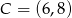 C = (6,8) 