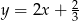 y = 2x + 2 3 