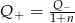 Q+ = -Q&minus;- 1+n 