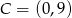 C = (0,9) 