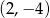 (2,− 4) 