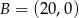 B = (20,0) 