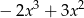  3 2 &minus; 2x + 3x 