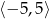 ⟨&minus; 5,5⟩ 