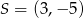 S = (3,− 5) 