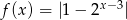  x−3 f (x) = |1− 2 | 