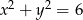  2 2 x + y = 6 