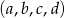 (a,b,c,d) 