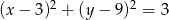  2 2 (x− 3) + (y− 9) = 3 