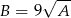  &radic; -- B = 9 A 