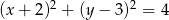  2 2 (x + 2) + (y &minus; 3) = 4 