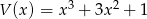 V (x) = x3 + 3x2 + 1 