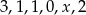 3,1,1,0 ,x,2 
