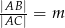 |AB| |AC| = m 