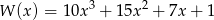 W (x) = 10x3 + 15x 2 + 7x+ 1 