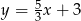  5 y = 3x+ 3 