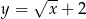  &radic; -- y = x + 2 
