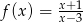 f (x) = x+-1 x&minus; 3 