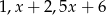 1,x+ 2,5x + 6 