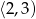 ⟨2,3) 