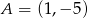 A = (1,− 5) 