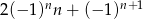 2(− 1)nn + (−1 )n+1 