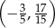 ( ) − 3, 17 5 15 