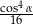 cos4α 16 