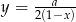 y = --a--- 2(1−x ) 