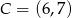 C = (6,7) 