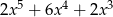 2x5 + 6x4 + 2x3 