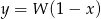 y = W (1&minus; x) 