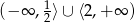 (&minus; &infin; , 1⟩&cup; ⟨2,+ &infin; ) 2 