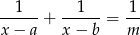 --1--- --1--- 1- x − a + x − b = m