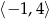 ⟨&minus; 1,4⟩ 