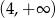(4,+ &infin; ) 