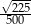  --- √-225 500 