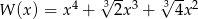  √3-- √3-- W (x) = x4 + 2x3 + 4x 2 