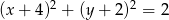 (x + 4)2 + (y + 2)2 = 2 