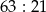 63 : 21 