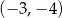 (− 3,− 4) 