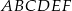 ABCDEF 