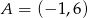 A = (&minus; 1,6) 