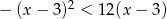  2 &minus; (x &minus; 3) < 1 2(x&minus; 3) 