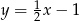 1 y = 2x&minus; 1 