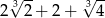  &radic;3-- &radic;3-- 2 2 + 2 + 4 