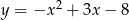  2 y = −x + 3x − 8 
